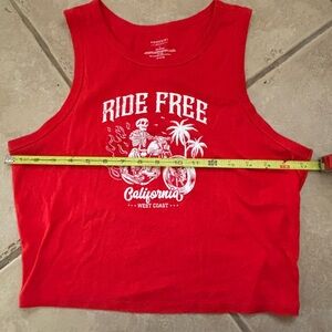 Red Ride Free Crop Top by